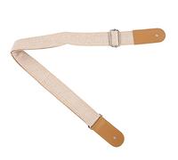 VGEBY Durable Cotton and Linen Ukulele Strap with Metal Buckle for Stable Hold, Ideal for Ukulele Enthusiasts (Beige)