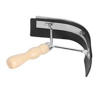 VGEBY Durable Horse Grooming Tool with Wood Handle Non-Slip Sweat Scraper for Efficient Cleaning of Horses and Livestock 22.3x22x5.5cm