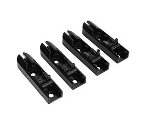 VGEBY Electric Bass Bridge, Metal 4 String Adjustable Individual Sections for String Height Harmonics, with Installation Kit, for Electric Bass Guitar Replacement (Black)