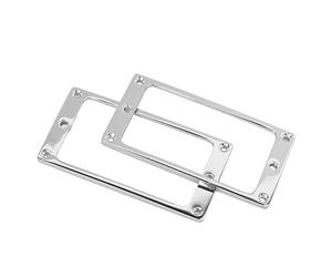 VGEBY Electric Guitar Pickup Frame, Zinc Alloy Replacement Part, Improve Sound Quality, Long Service Life, 2 Humbucker Frames for Musicians (Silver)