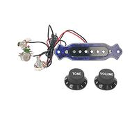 VGEBY Electric Guitar Pickups, Copper Coil with Volume Tone Knobs, High Treble Attack, Ready to Install for Electric and Acoustic Guitars (Black and Blue)