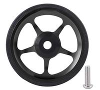 VGEBY Folding Bike Easy Wheel, Aluminum Alloy & Plastic, Black, 60mm Diameter, 8mm Thickness, 6mm Bearing, Easy to Install