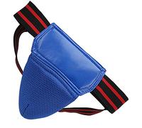VGEBY Groin Guard, High Toughness Elastic Plastic Crotch Protector with Adjustable Elastic Band, for Boxing Muay Thai Mixed Martial Arts (Blue)