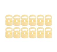 VGEBY Guitar Finger Pick 12 Piece Set - Tear-Resistant ABS Fingertip Protector for Stringed Instruments - Suitable for Beginners Beige Includes 12 X Finger Picks (4L+8M)
