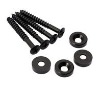 VGEBY Guitar Neck Mounting Screws and Ferrules Kit, 4 Pcs Recessed Metal | Luthier Repair String Instrument Hardware 44.5mm Length Screws 14mm Diameter Bushings Solid Body Assembly
