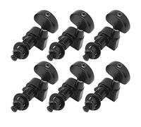 VGEBY Guitar Tuning Peg Set, 6 Metal Sealed Machine Head Keys with 45 Degree Angle Screw Hole for Acoustic Electric Guitar and Ukulele (Black)