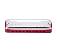 VGEBY Harmonica C Key 10 Hole 20 Tone Blues Harmonica with Phosphor Bronze Reeds Stainless Steel Resin for Beginners Students and Players Practice Travel (Purplish Red)