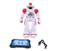 VGEBY Intelligent Robot Toy, Remote Control Sensor Singing Dancing Educational Toy for Kids with LED Eyes Flexible Arms Wheeled Feet (Red)