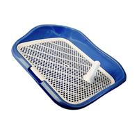 VGEBY Large Space Dog Potty Tray Stylish Washable Fence Mesh Grid Pad for Indoor Pet Training Plastic 21.7x18.1x4.3in (Blue)