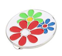 VGEBY Magnetic Ball Marker, Removable Hat Clip with Built in Magnet, Firmly Fixed on Hat Brim, Compact Lightweight for Accessories, Metal Gold Plating (Three flowers/style)