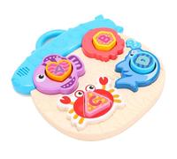 VGEBY Marine Life Shape Sorting Board, 9x8in Activity Panel (Blue) | Interactive Matching Game, Musical Sound Module, Tactile Peg Puzzle, Hand-Eye Coordination Practice, Preschool Sensory Play