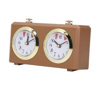 VGEBY Mechanical Chess Clock Timer, Analog Competition Timing with Wind-Up Design for Chess, Chinese & Go (Tan)