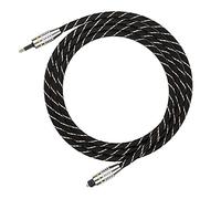 VGEBY Mini Plug 3.5mm Optical Cable, Durable PVC Construction, Gold Plated Connector, Low Loss Design for DVD and Home Theater System (1.5m/4.9ft)