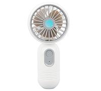 VGEBY Mini Portable Fan, 3 Speed Adjustable USB Rechargeable Handheld Fan with Antislip Handle, for Indoor Outdoor Travel Sports Waiting in Line (White)