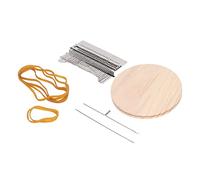 VGEBY Mini Weaving Loom with 28 Pins, Essential Craft Tool for Mending Clothes and Socks, Perfect for Knitting Projects, Made of Metal and Wood