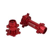 VGEBY Motorcycle Wheel Hex Hubs,Aluminum RC Front Rear Wheel Hex Hub Vehicle Scale Accessories for LOSI 1/4 Promoto MX Electric Motorcycle (Red)