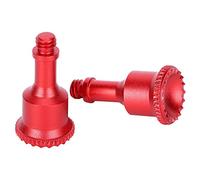 VGEBY Pair of Aluminum Alloy Remote Control Joysticks, CNC Precision Processed with Ergonomic Anti Skid Knurling, for Air 2 Drone (Red)