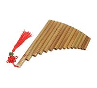 VGEBY Pan Flute 15 Pipes G Key Chinese Traditional Musical Instrument with Cleaning Tools for Convenient Cleaning, Bamboo Material (Right Hand)