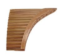 VGEBY Pan Flute, Natural Bamboo Panpipes 15 Pipes G Key Handcrafted Woodwind with Warm Tone Easy Play and Display for Beginners Students Musical Education (Left Hand)
