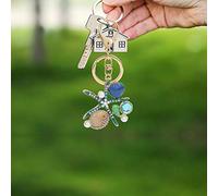 VGEBY Pearl Star Green Keychain, Ring Key with Polished Fashion Treatment, Friends League Keychain Pendant, Oceanic Series Decoration