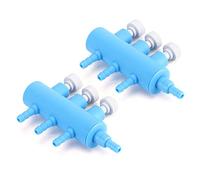 VGEBY Plastic Fish Tank Splitter Durable 2 Way 3 Way 4 Occupying Less Space for Aquarium Oxygen Distribution 2PCS (3 heads, 2 sold each)