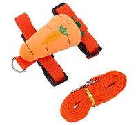 VGEBY Rabbits Harness Leash Set, Cute Decorative Design, Secure Fitting Leash for Pet Rabbits and Chinchillas, Adjustable Nylon & Stainless Steel, 1 X Harness 1 X (M)