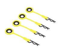 VGEBY RC Body Clips Pins, 4PCS RC Body Clips Pins RC Car Shell Body Fixed Clips Retainer Silicone Metal Universal for 1/10 Model Car(yellow) Model Car Accessories Model Toy