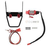 VGEBY RC Car Front Bumper, RC Vehicle Bodies Scale Accessories Set with Winch Compatible with SCX10 1:10 RC Crawler Climbing Car Vehicle Parts Sportinggoods Model Sportinggoods Model Car Accessories