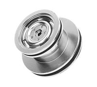 VGEBY RC Car Metal Wheel Rim, CNC Precision Machined Anodized Surface Upgrade Accessories, with 4PCS Silver Black Color Options, for MN D90 MN99 MN91 FJ45 (Silver MN-027S)