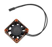 VGEBY RC Cooling Fan, 40 x 40 x 10mm Aluminum & Plastic 16000RPM Remote Control Cooling Fan RC Upgrade Parts Accessories for 1/10 1/8 RC Car(Black Orange) Model Toy