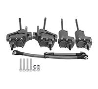 VGEBY RC Front Rear Axle, Rear Front Portal Axle W/Steering Link Transmission Shaft Compatible for Axial SCX10 II 90046 90047 RC Car(Titanium) Model Aircraft Accessories Model Toy
