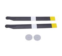 VGEBY RC Helicopter Rotor Set, Composite Main Rotor Blades Replacement 13.8 X 1.3 X 0.1cm, Precision Balanced Stable Flight Spare Parts for RC ERA C032 C138 PRO Pilots (Black)