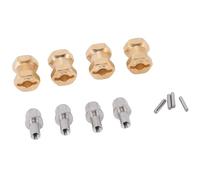 VGEBY RC Hex Hub, Brass Wheel Adapter for SCX10 1/10 Crawler, Heavy Duty Upgrade for Improved Stability (Gold)