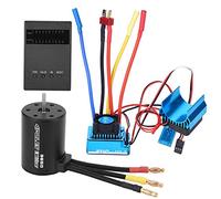 VGEBY RC Motor ESC Set, RC Brushless Motor Combo Set 3650 3100KV Brushless Motor 45A Brushless ESC Heat Sink Program Card Set for 1/10 RC Car (45A)
