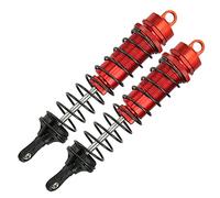 VGEBY RC Shock Absorber, 2Pcs Sturdy Durable RC 140mm Oil Filled Adjustable Shock Absorber Damper for TRAXXAS SLASH 2WD 1/8 RC Car(Red) Model Car Accessories