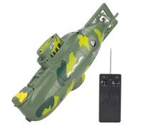 VGEBY RC Submarine Toy, Mini Simulation Military Remote Control 6 Channel Submarine Toy Model(Green) Ship Model Machine