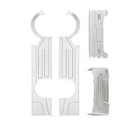 VGEBY RC Wide Body Kit, Large Surrounding Cover with LED Light for WPL D12 RC Truck, Silver ABS Plastic Upgrade Accessories (Yellow)