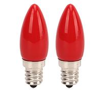 VGEBY Red E12 LED Candelabra Bulb, 2PCS Glass Mini Light Bulbs with E12 Base for Chandelier Ceiling Wall Sconce, God of Wealth Lamp Wedding Christmas Halloween