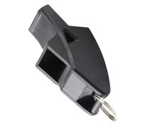 VGEBY Referee Whistle, Dolphin Whistle Durable Plastic with Lanyard, Resounding Crisp Sound for Competitions Coaches Teachers Schools Gyms (Black)