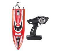 VGEBY Remote Control Boat RC Speedboat with Brush Motor 30 KM/H Speed Low Battery Alarm Capsize Recovery Stunt Rolling for Boys Girls Adults