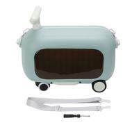 VGEBY Ride On Suitcase, Kids Carry On Luggage Multi Functional Large Capacity Equipped with 90 Degree Folding Pedals for Travel (Blue)