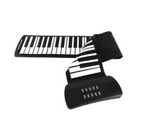 VGEBY Roll Up Piano, 49/61 Keys Electronic Keyboard with 16 Tones 6 Demos Recording Sustain Headphone Jack Built in Speaker, Flexible Silicone Foldable Portable for Kids Adults Home (61 Keys)