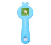 VGEBY Shaped Microscope Digital Kids, 2in Screen 8 LED | Portable Science Exploration Toy 1MP Real-Time Imaging Rechargeable 600mAh Battery Neck Strap Compact 7x3x19.5cm