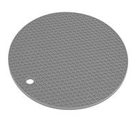 VGEBY Silicone Round Shape Mat Food Grade Insulation Pad for Kitchen Accessories 7.0x7.0in (Grey)