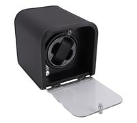 VGEBY Single Slot Watch Winder, 10dB Ultra Quiet & LED Light | Density Board Construction Anti-Magnetic Protection Plug-in or Battery Powered Luxury Watch Storage Nightstand Display Case