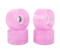 VGEBY Skateboard Wheel Set, 4Pcs 52mm x 32mm Translucent Flashing Skateboard Wheels, 78A Hardness, High Rebound PU, For Longboards and Cruisers (Pink)