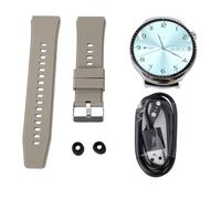 VGEBY Smart Watch With Earbuds, 2 in 1 NFC Bluetooth (Silver) | Zinc Alloy Plastic Build, Intelligent Noise Cancelling Earbuds, 1.85 Inch HD Display, for Workout and Daily Use