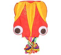 VGEBY Soft Octopus Kite, 4 Meters Animal Shape Single Line Kite with 30m Line for Outdoor Beach Fun (Red yellow tube color tail)