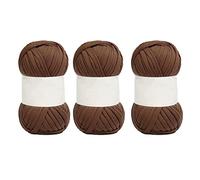 VGEBY Soft Skin Spaghetti Bright Cotton Cotton Wires for Crochet DIY Crochet, 5pcs (Dark Khaki)