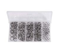 VGEBY Split Ring Stainless Steel Fishing Tackle Ring Chain Connector High Strength Split Ring 200pack/box Bait Supplies Wheels Bait